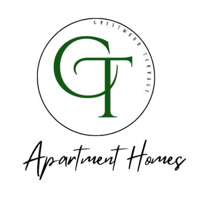 the logo for the apartment homes at The Crestwood Terrace